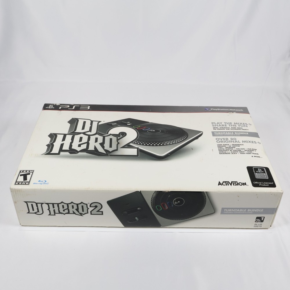Activision DJ Hero 2 PS3 Wireless Turntable Controller & Game Disc Bundle