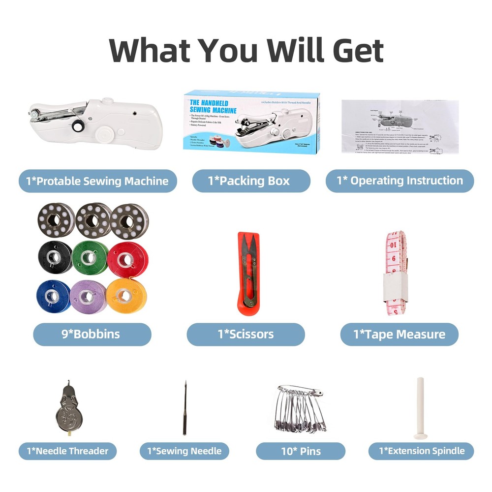 Handheld Sewing Machine,Electric Switch,Two Speed Modes，Easy to Operate，Porta...