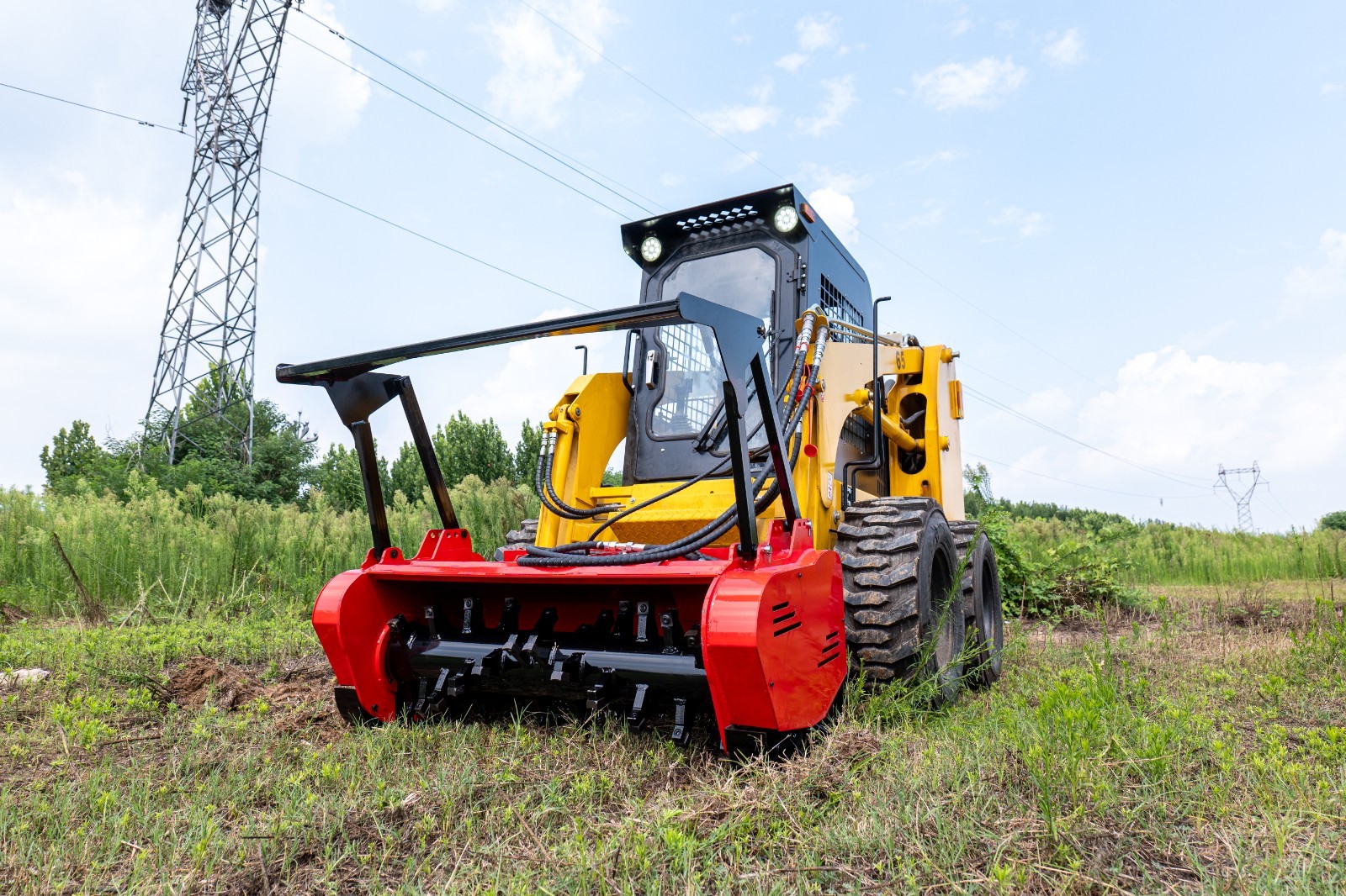 Heavy Duty 46" Cutter Mulcher for Bobcat Skid Steer Cuts Trees Bush Clearing