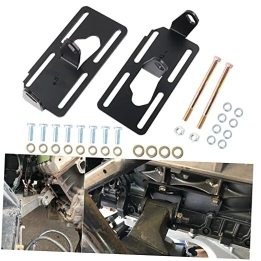 LS Conversion Engine Swap Mounts,1973-1998 Square Body- Adjustable Swap BLACK