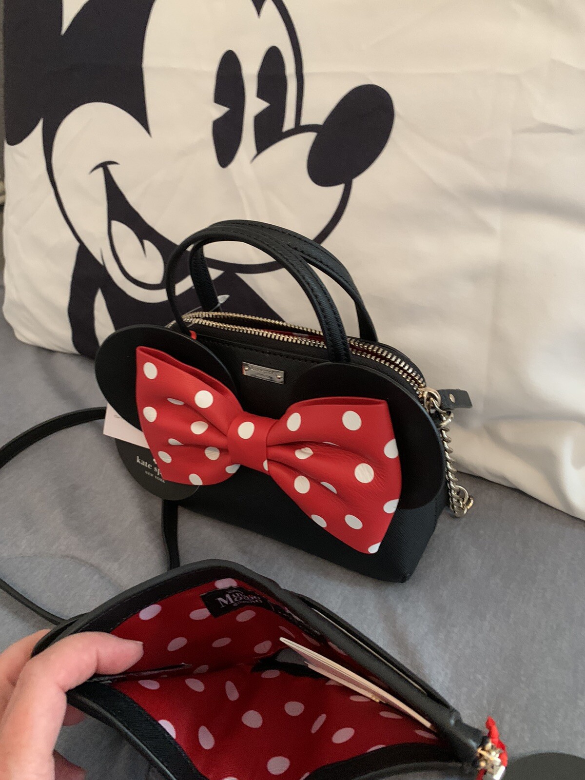 KATE SPADE DISNEY MINNIE MOUSE MINI MAISE CROSSBODY & ADALYN BIFOLD WALLET NWT