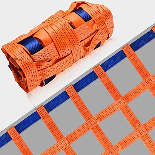 4.92' x 4.92' Cargo Lifting Nets - Flat Polyester Sling Hoisting Net - Max.