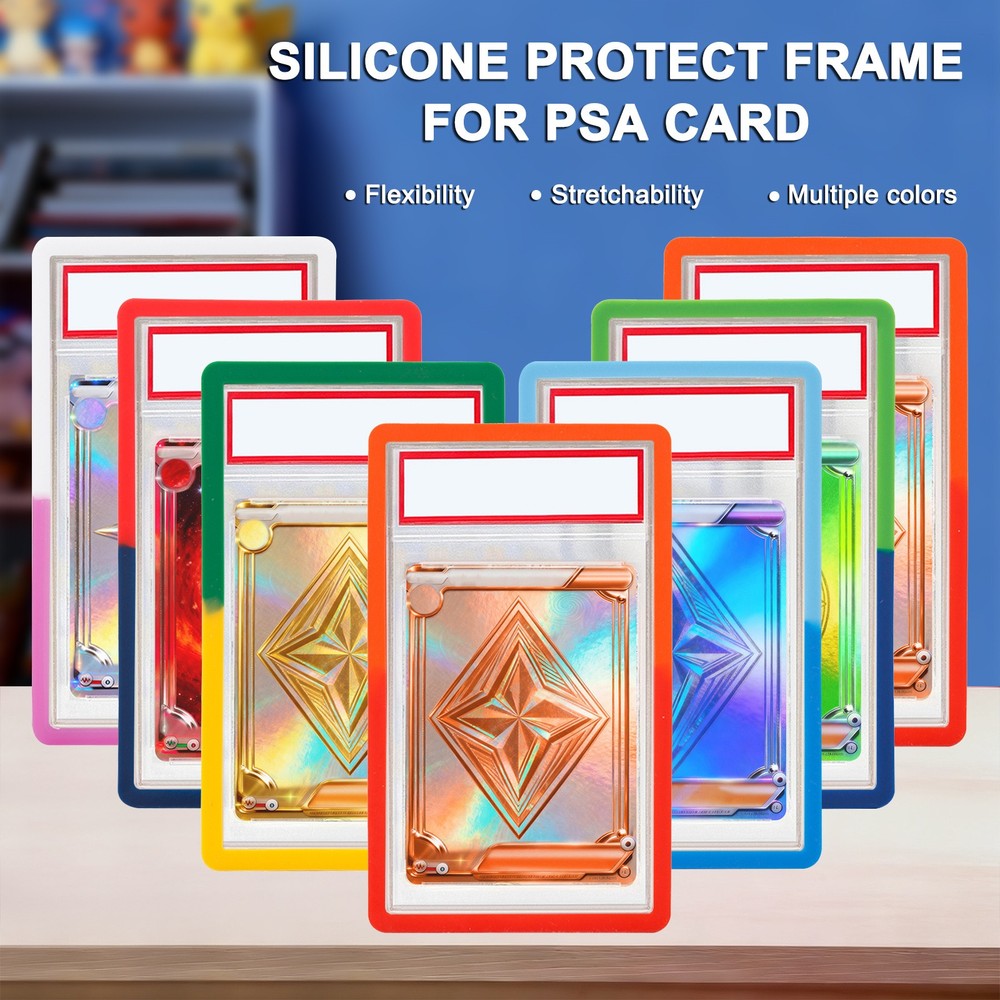 1-20Pcs PSA Gradient Graded Card Slab Bumper Guard Protector Sillcone -STACKABLE