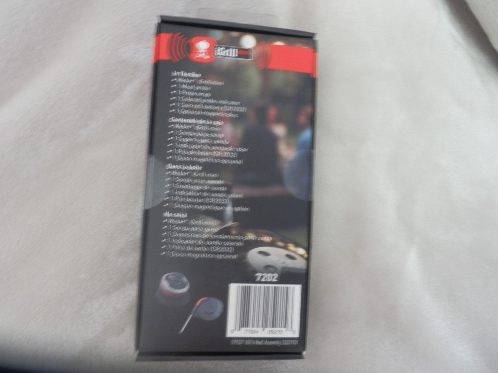 NEW Weber GRILL THERMOMETER Bluetooth Connected BOX # 7202