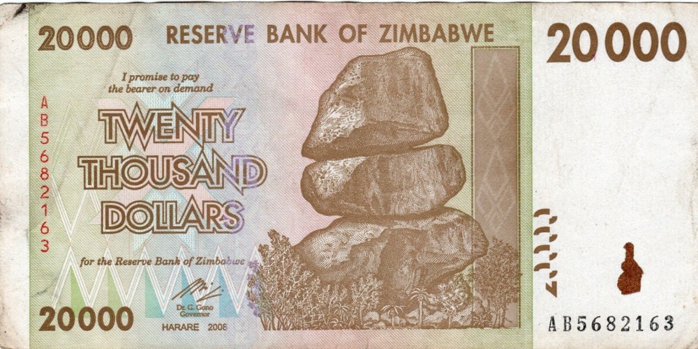 Banknote Zimbabwe 20000 Dollars 2008 P73a