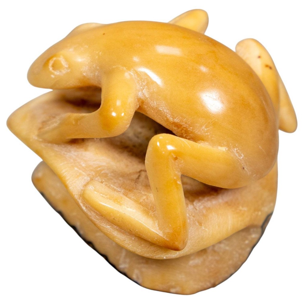 Natural White Frog Tagua Carving