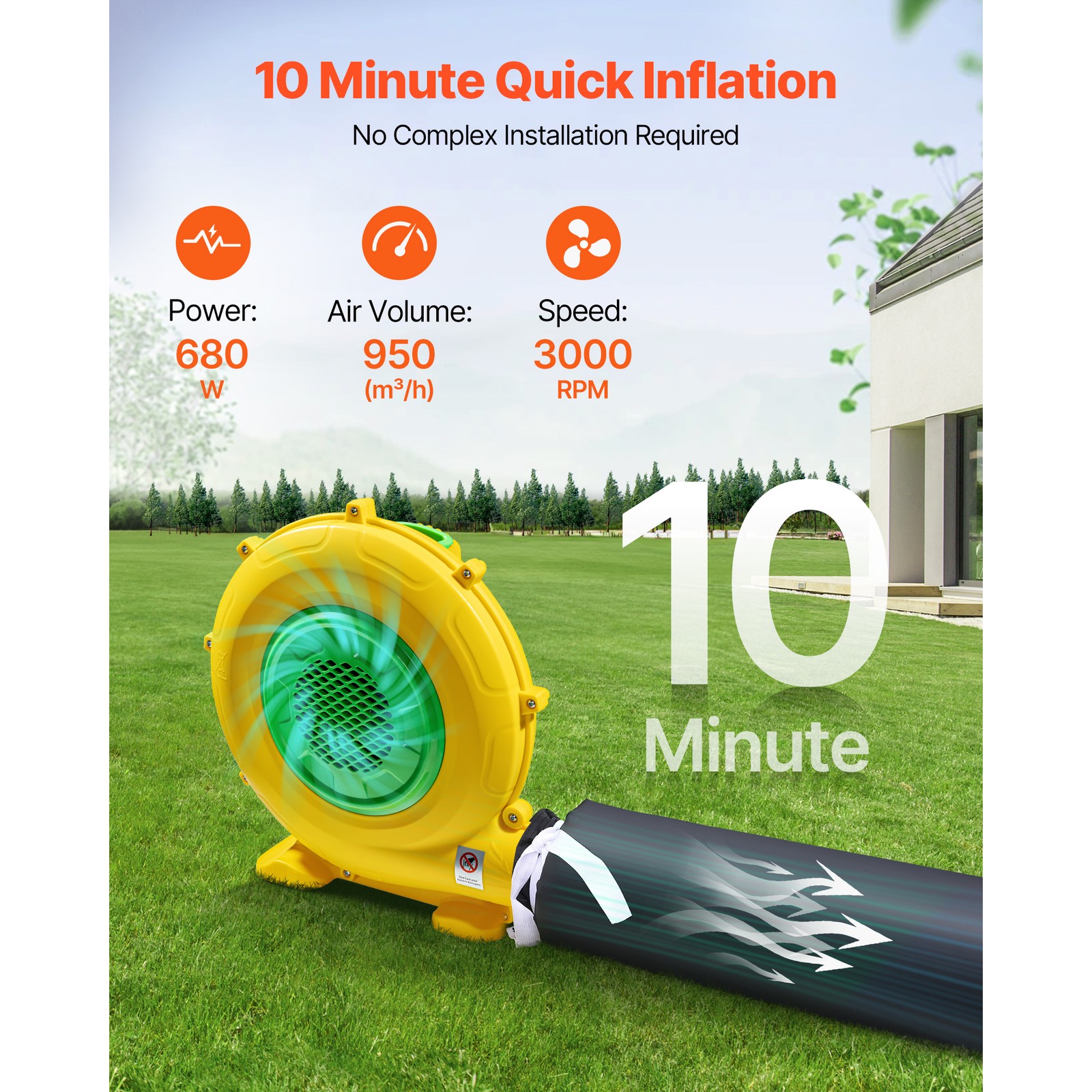 Uimoso Portable Inflatable Cube Tent with Blower 19.7x16.4x12 ft for Events