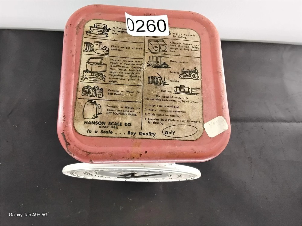 Hanson 2000 Kitchen Counter Dial Scale 25 LB vintage
