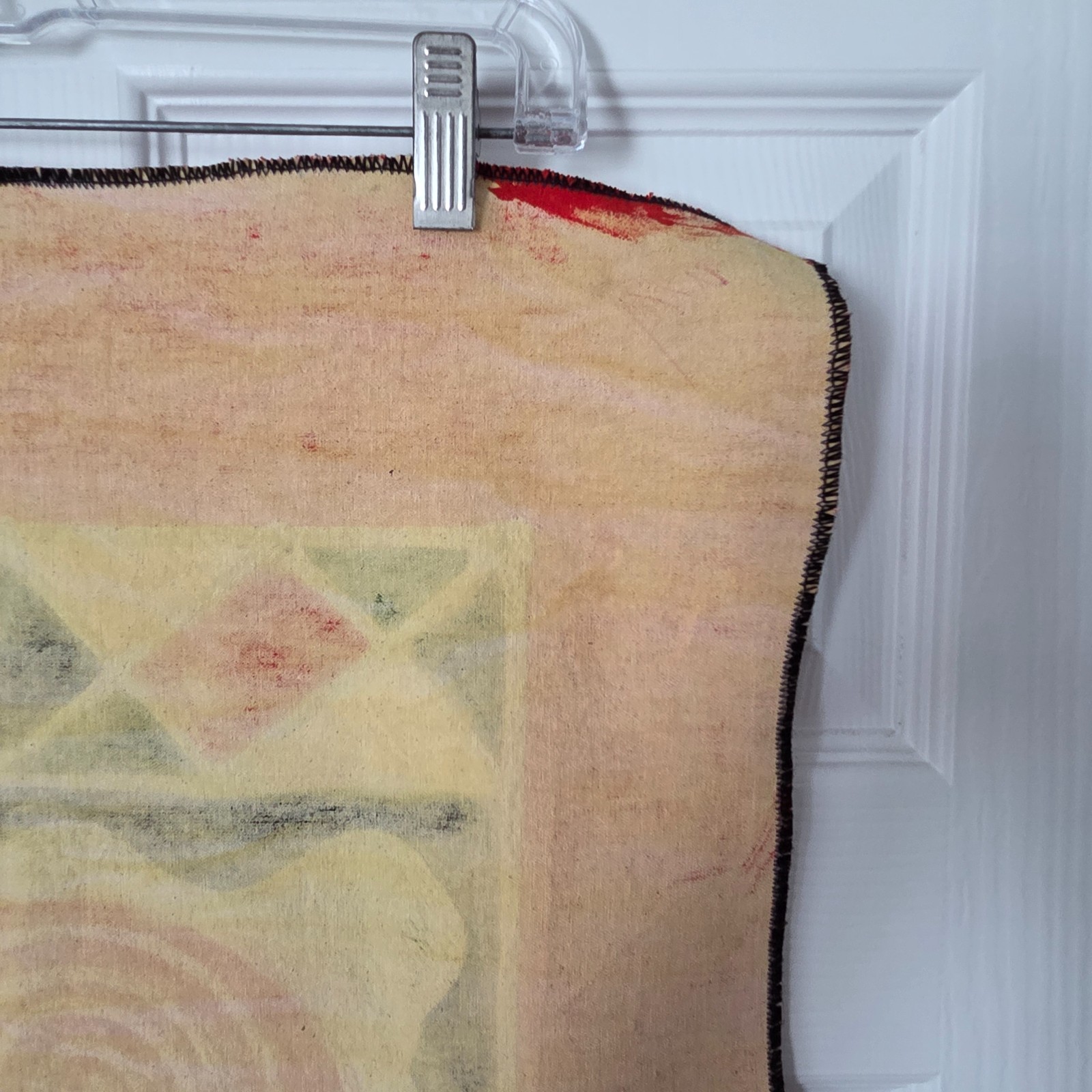 Large Handcrafted Kenyan Fabric Double Giraffe African Wall Art