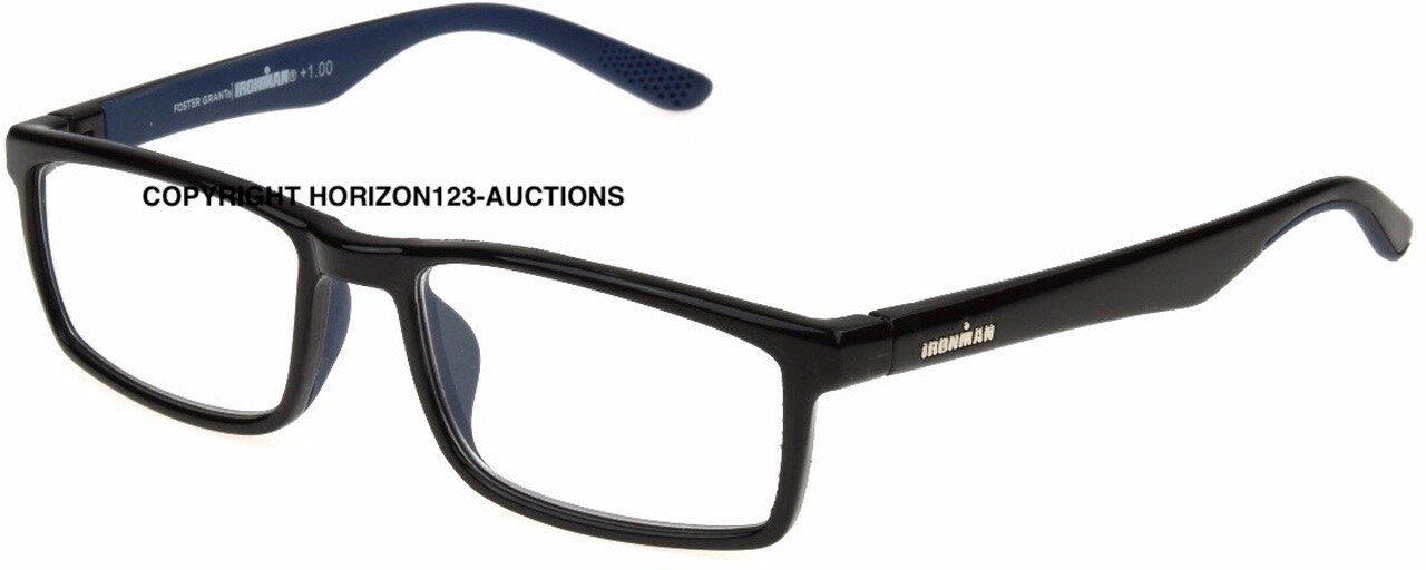 NEW 🔥PICK STRENGTH🔥Foster Grant IRONMAN IM2002 Reading Glasses-Black/BLUE