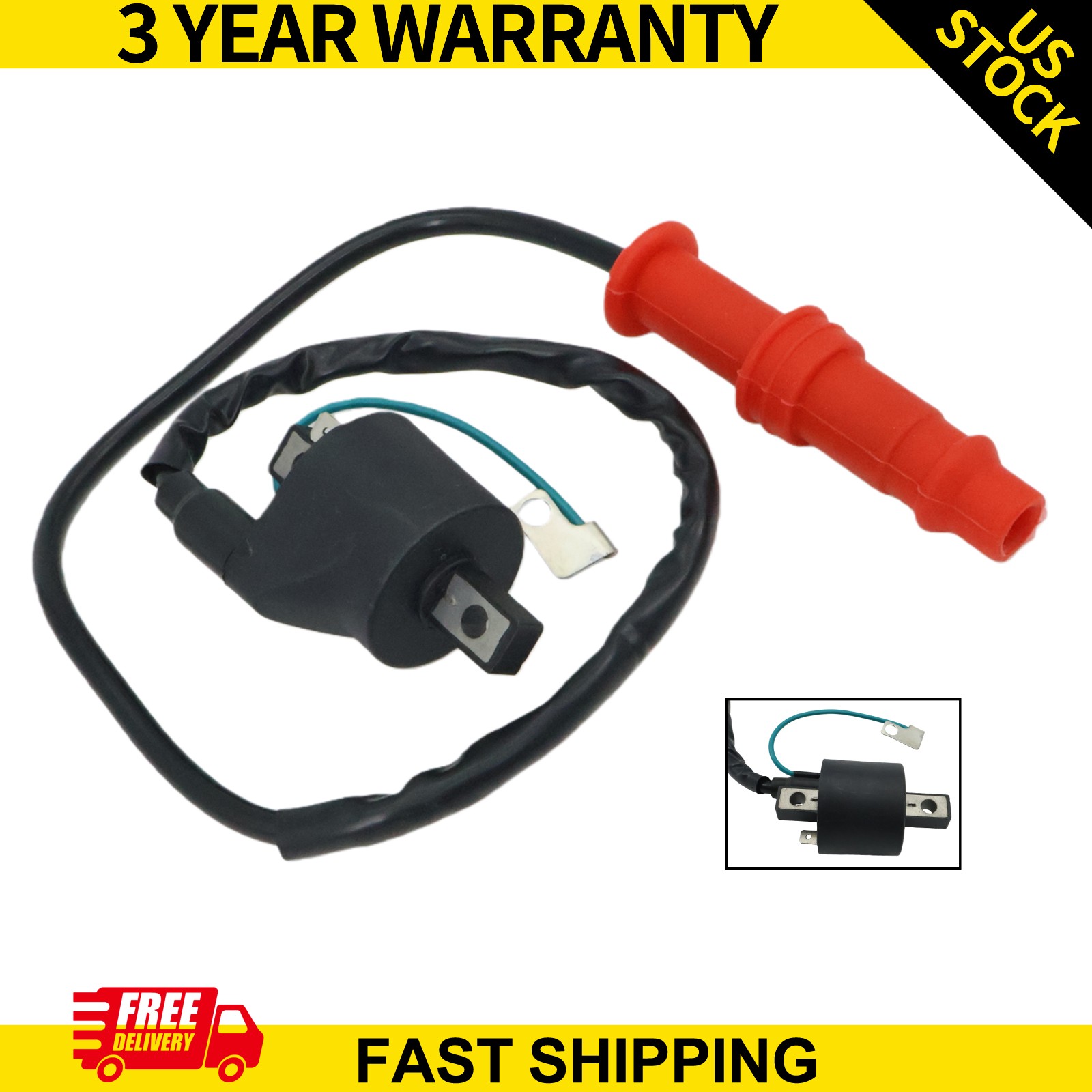 Ignition Coil Spark Plug Lead Cap For Polaris Sportsman 500 HO RSE 1996-2004