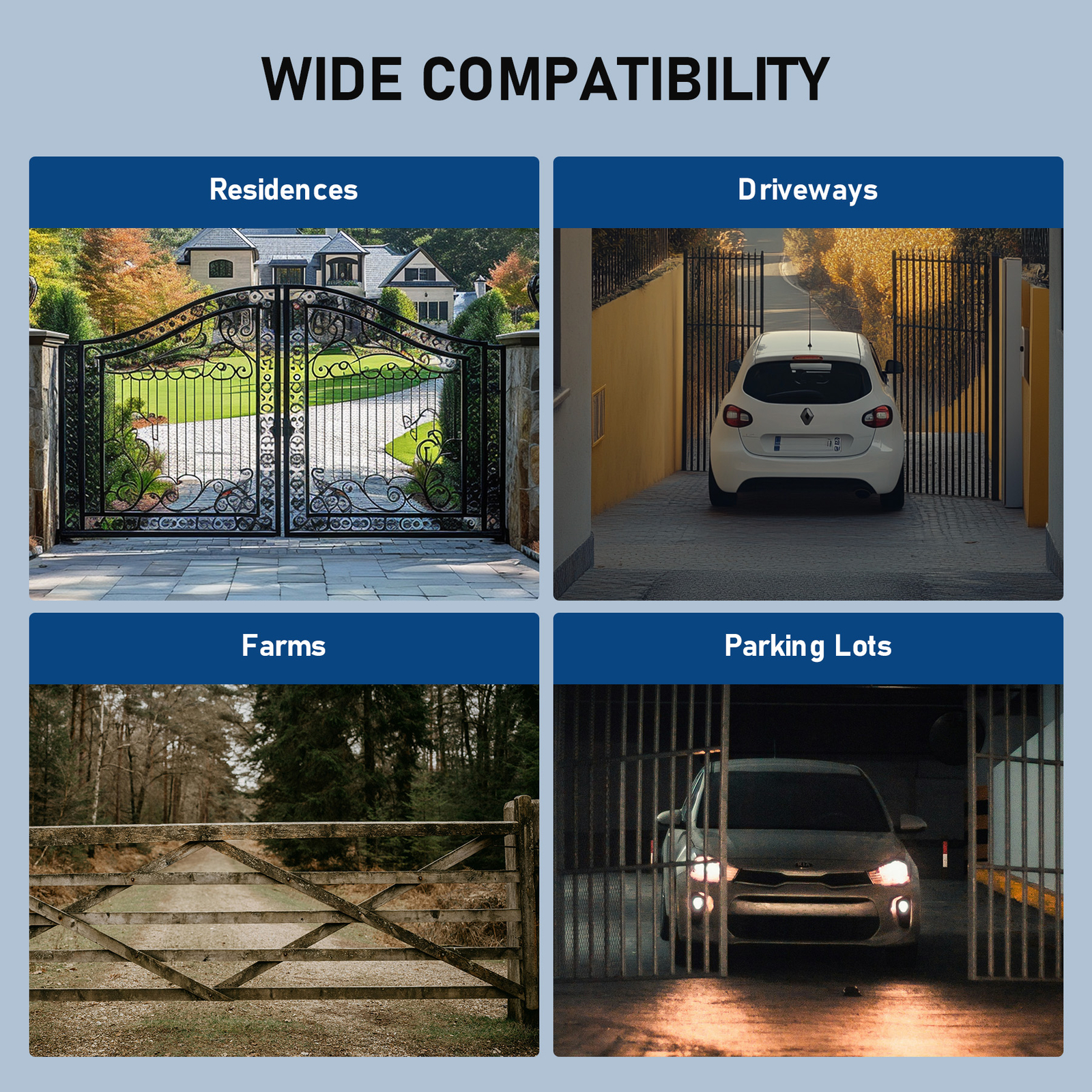 CO-Z Automatic Single Swing Gate Opener with APP Control for 660lb 18ft Gates