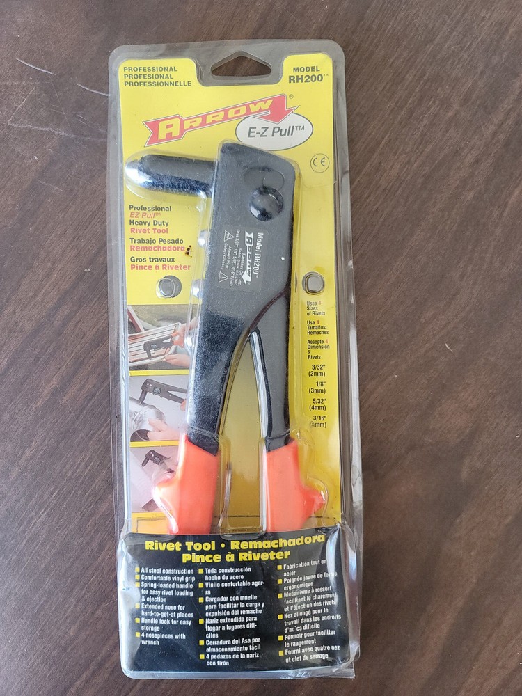 ARROW PROFESSIONAL E-Z PULL HEAVY DUTY RIVET TOOL MODEL # RH200, NEW