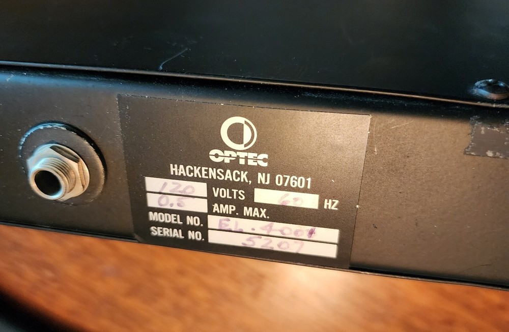 Vintage Optec DJ Movement Controller Rack Unit Ellipscan Model EL4001 Black