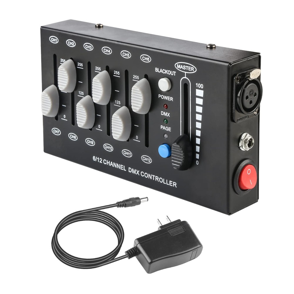 12Channel DMX Lighting Controller  Mini DJ Dimmer for Small Stages