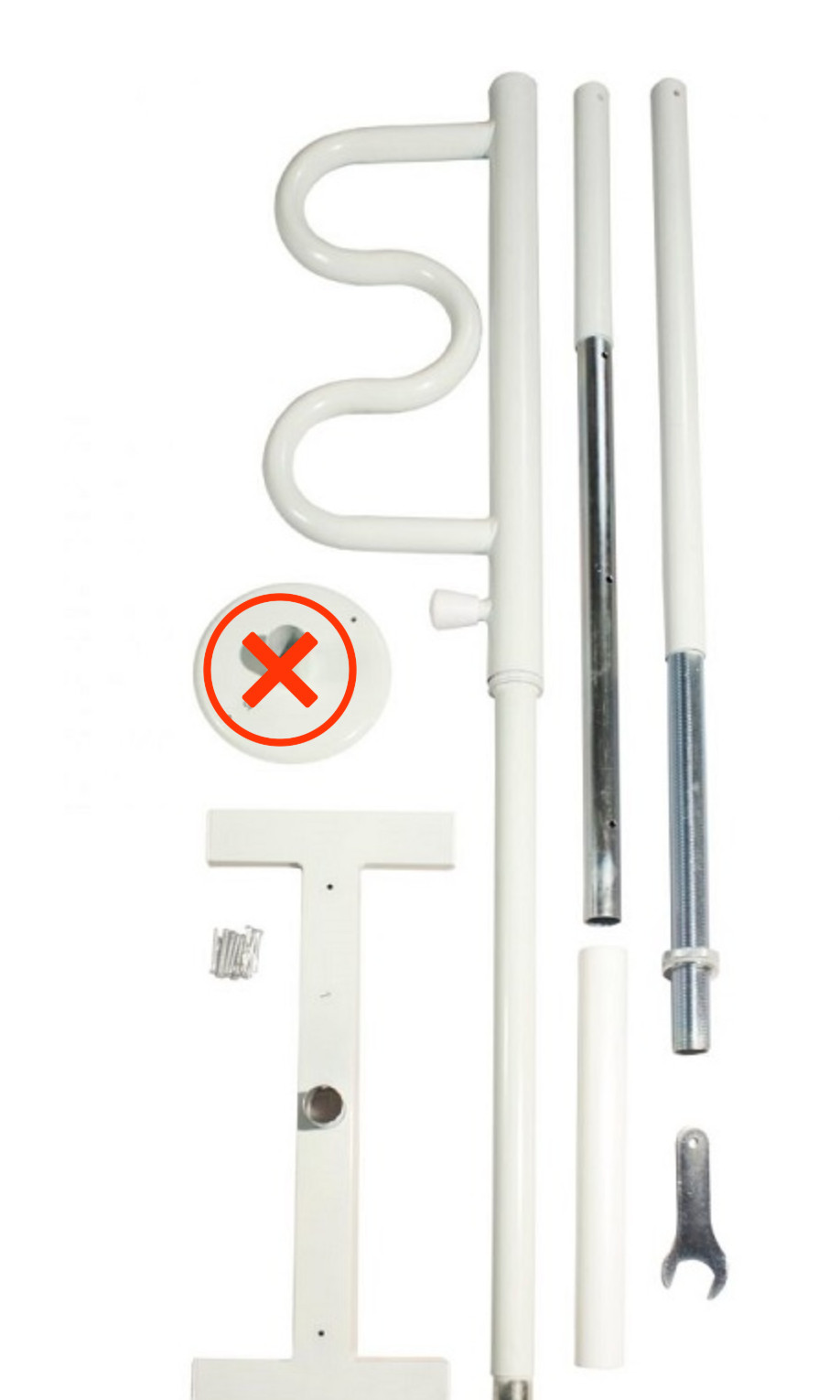 Adjustable Bed Assist Rail Support Security Pole Floor-to-Ceiling Grab Bar