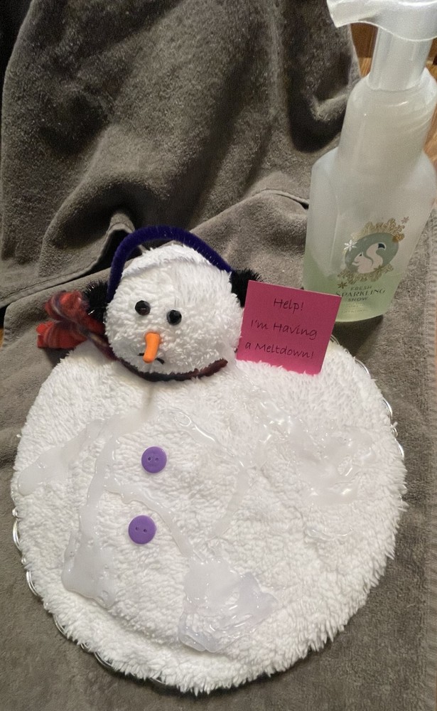 Handmade Melting Snowman - Help I'm having a meltdown - Pink