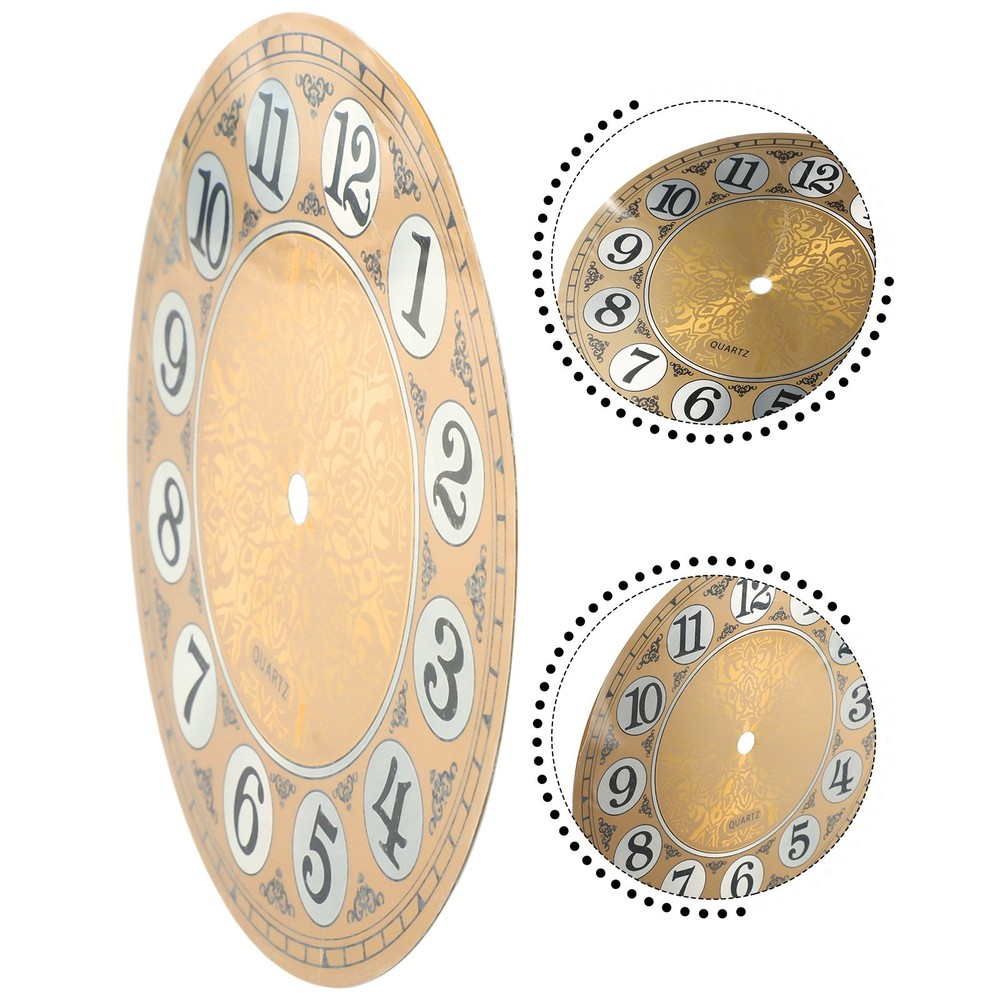 180mm Diameter Gold Aluminum Clock Face for Custom Wall Clock Projects