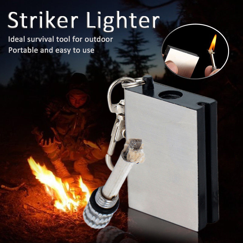 5X Survival Camping Emergency Fire Starter Permanent Metal Match Striker Lighter