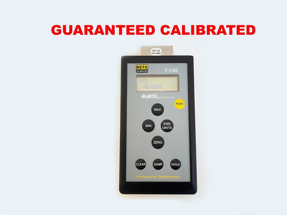 MARTEL T140-200" Precision Pressure Calibrator / Manometer  -7 to +7 psi Diff