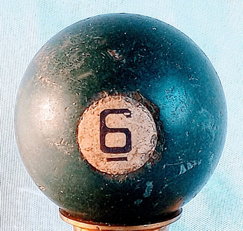 Antique Clay Billiard Pool Ball #6