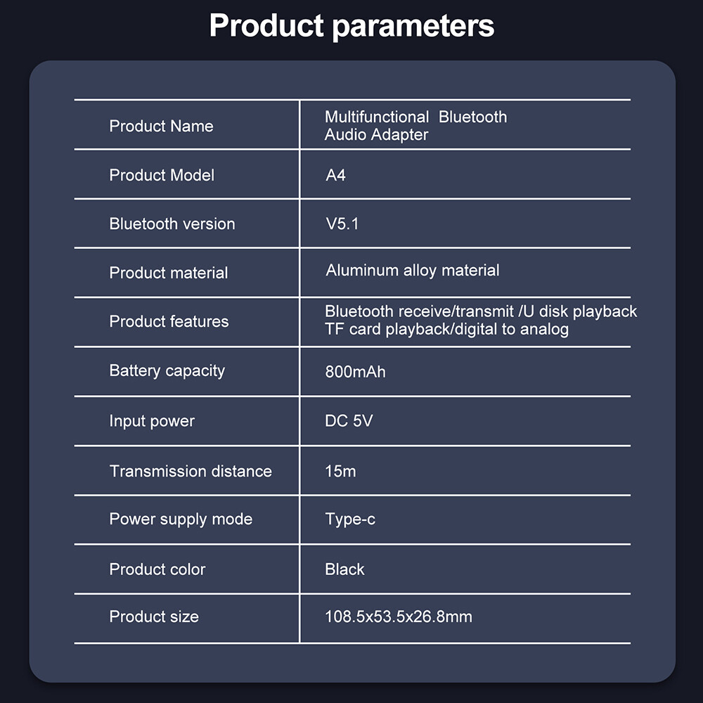 GTMedia Bluetooth 5.1 Transmitter Receiver Optical AUX Coaxial USB Audio Adapter