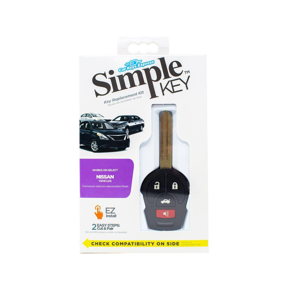 Simple Key Programmer Bundle with One 4 Button Key - Designed for Nissan Vehicle