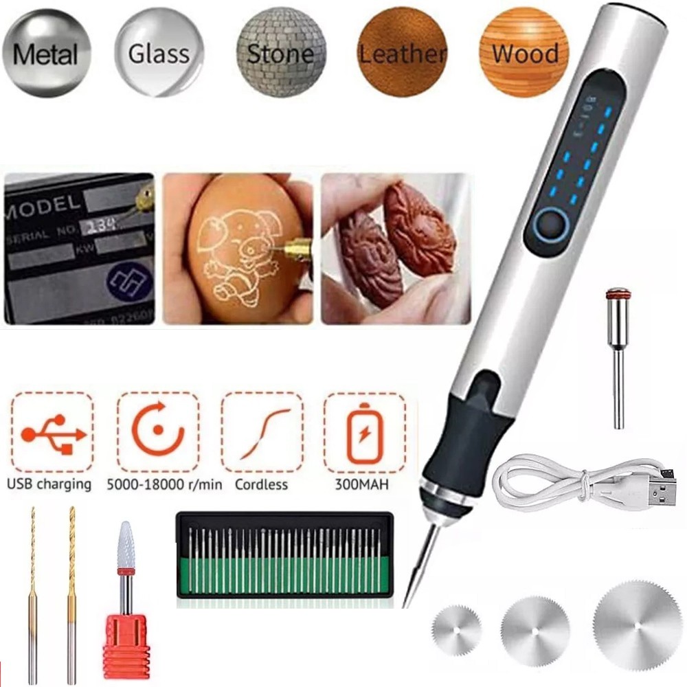 Cordless Electric Mini Drill Grinder Engraving Pen Variable Speed Rotary Tool