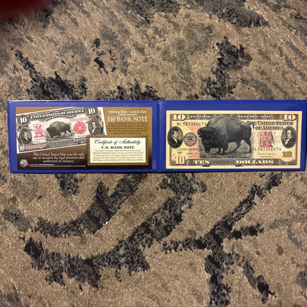 American Bison/Lewis&Clark Ten Dollar Bill