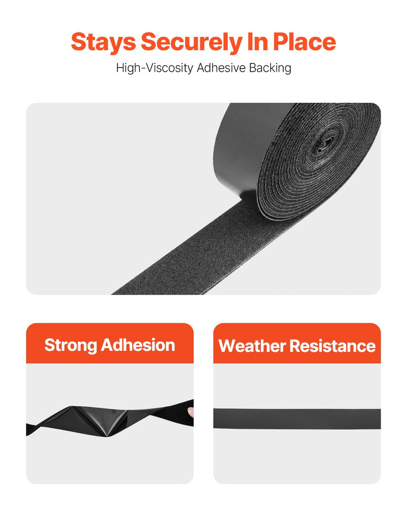 16 Ft X 1.5 in Hook and Loop Tape, Hook Loop Heavy Duty Strips Rolls, Strong Nyl