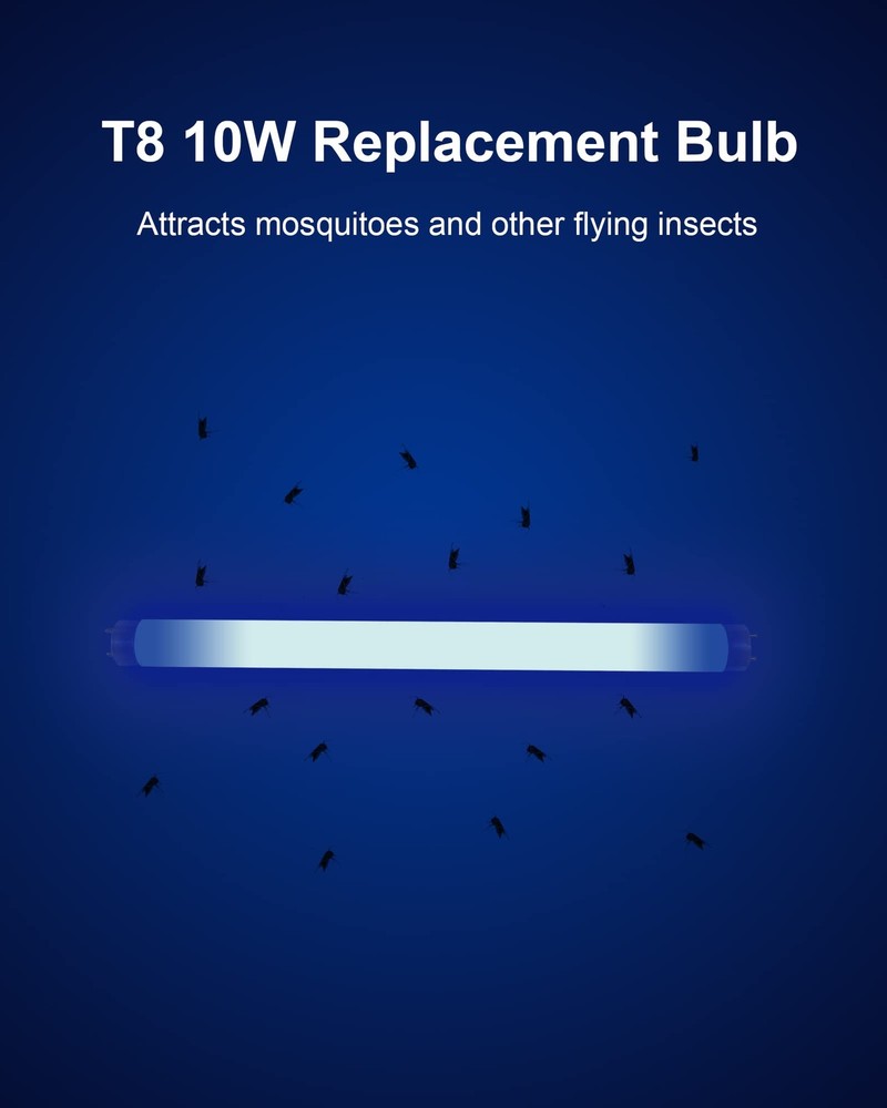 2 Pack Bug Zapper Replacement Light Bulb 10W for 20W Indoor Bug Zapper, BL T8...