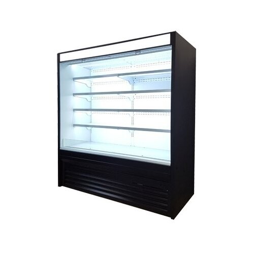 Blue Air BOD-72S 72" Vertical Open Display Case, Solid Side Panel, 4 Shelves,...