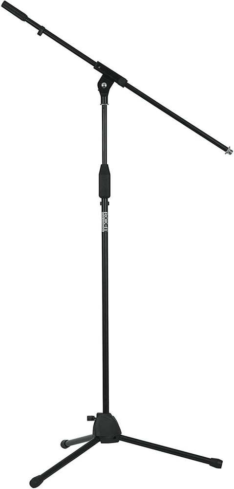 Rok-It Standard Microphone Stand with Fixed Boom Arm and Tripod Base