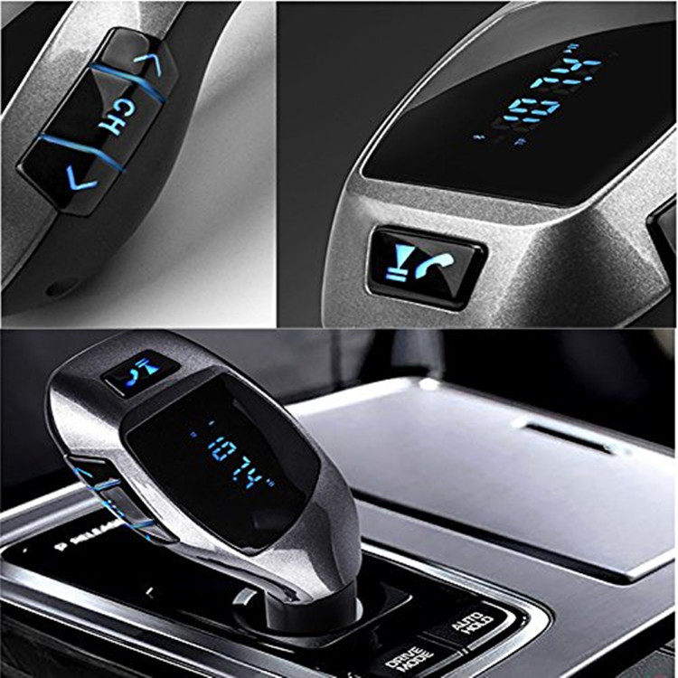 Bluetooth Car Kit FM Transmitter Wireless Radio Adapter USB Charger for iPhone 6