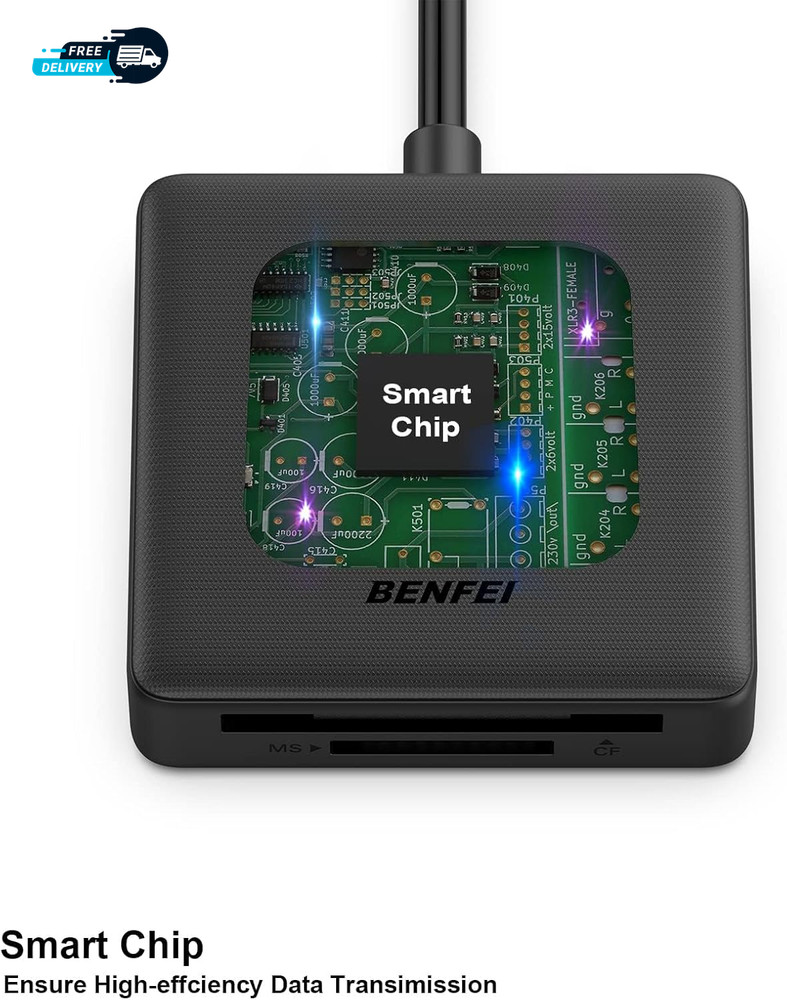 Memory Card Reader 4In1 USB 3.0 and USB-C to SD Micro SD MS CF Card Reader