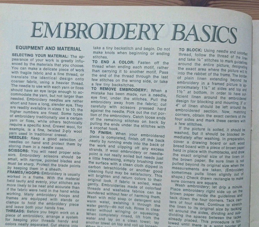 McCall's Embroidery Easy Stitchery Includes Crewel Cross-Stitch Counted Thread