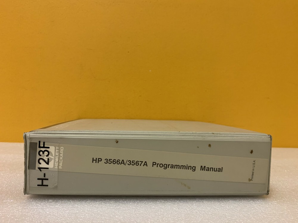 HP 03566-90046 3566A/3567A PC Spectrum/Network Analyzer Programming Manual