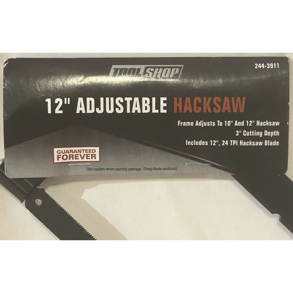 NIB Tool Shop 12" Adjustable Hacksaw