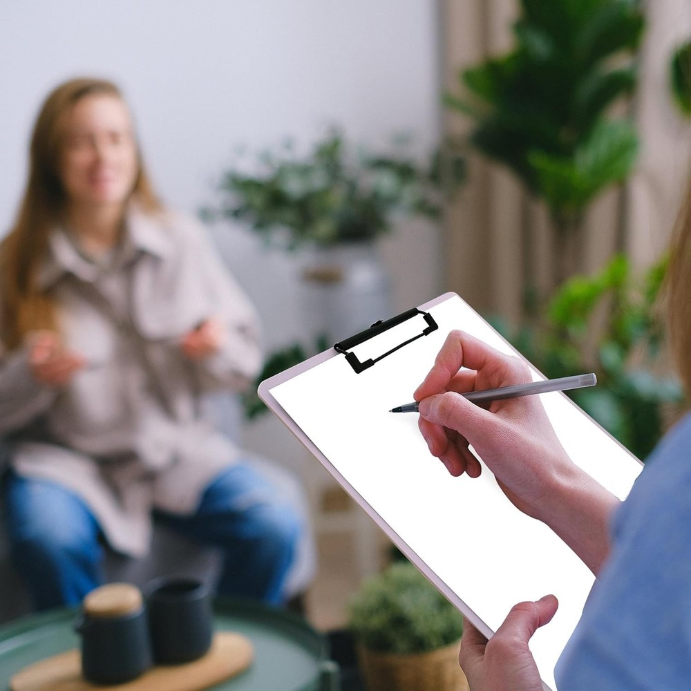 4-Pack Plastic Clipboards, Assorted Colors Clipoard with Low Profile Clip, Clip