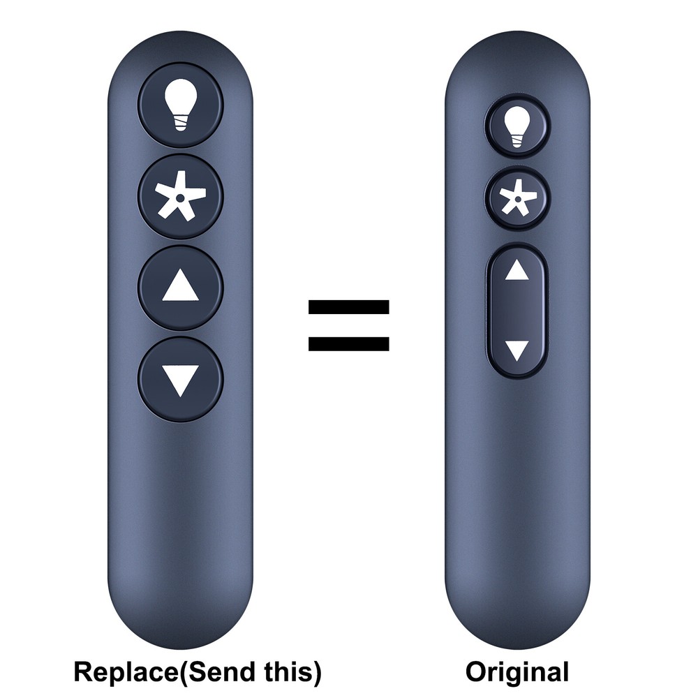Remote Control For Hunter Fan Replacement Handheld Ceiling Fan - Black K5579-01