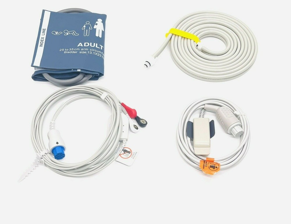 Datex Ohmeda S/5 Bundle - Cuff, Hose, SpO2, ECG - Same Day Shipping