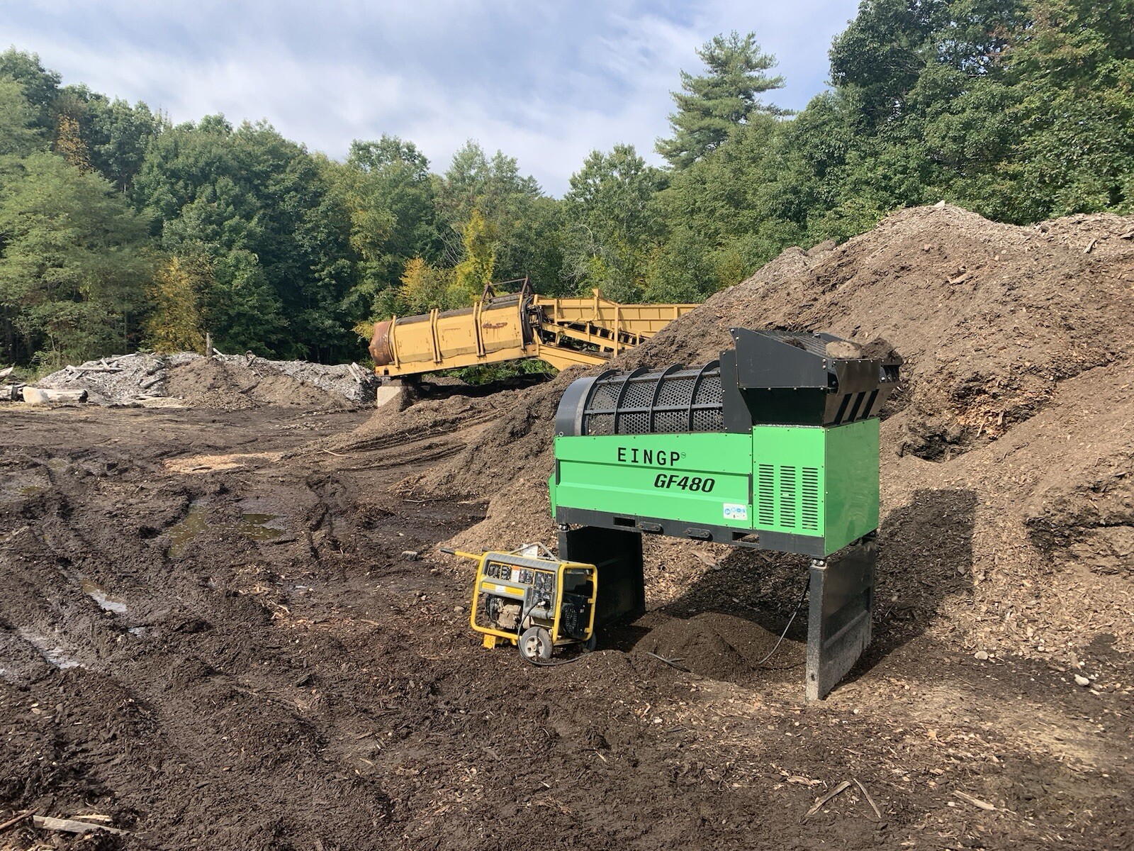 GF480 Rotary Trommel firewood/Gravel Screen 220V 1 Ph Operates On Generator