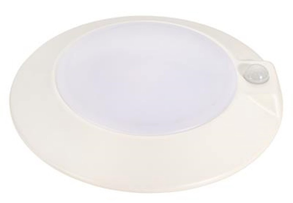 Topaz 6 Inch LED Surface Mount Disk Light, 14W, Motion Sensor, 3000K, White