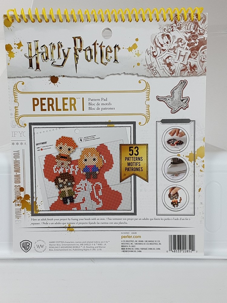 NEW Perler Harry Potter Pattern Pad 14 Sheets 53 Patterns