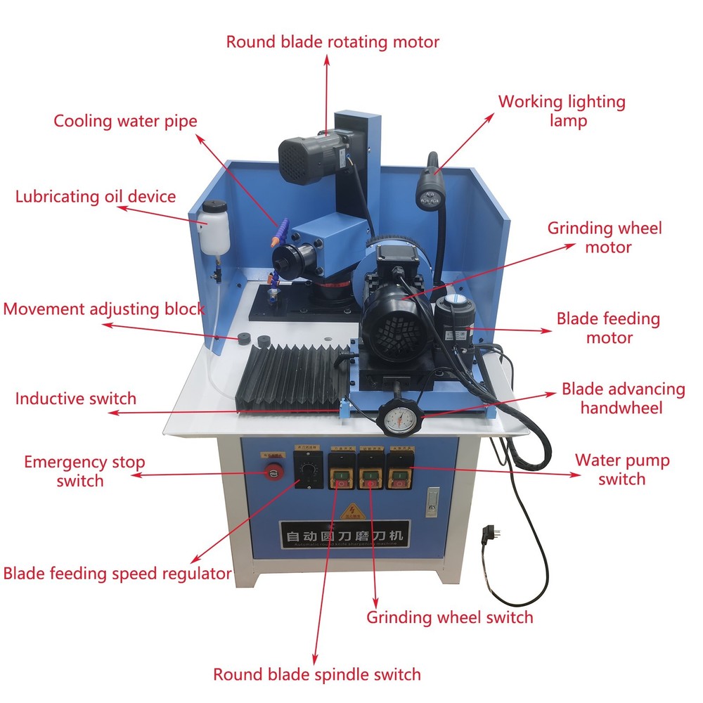 220V Automatic Round Blade Sharpening Machine Knife Grinding Disc Blade Grinding