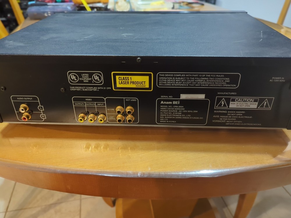 Encore Bei CRS-200A 7 Disk VIDEO-CD/CD Professional Karaoke Echo Mic Key Control