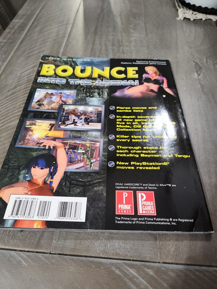 DOA2 Hardcore Prima Official Strategy Game Guide