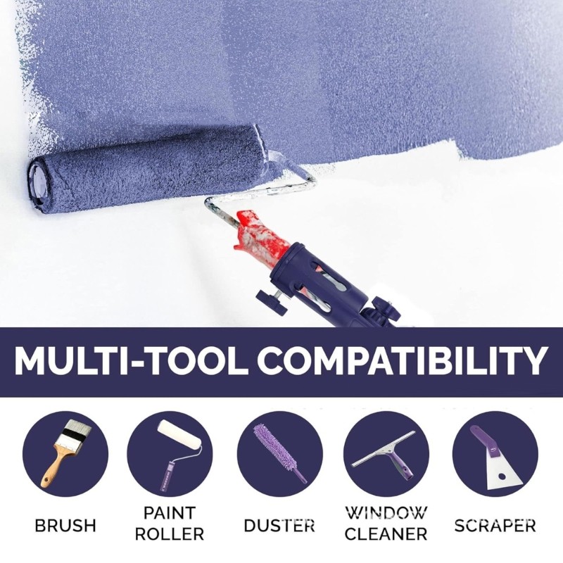 Paint Brush Extender Extension Wand Handle For High Ceiling Wall Coating Tasks