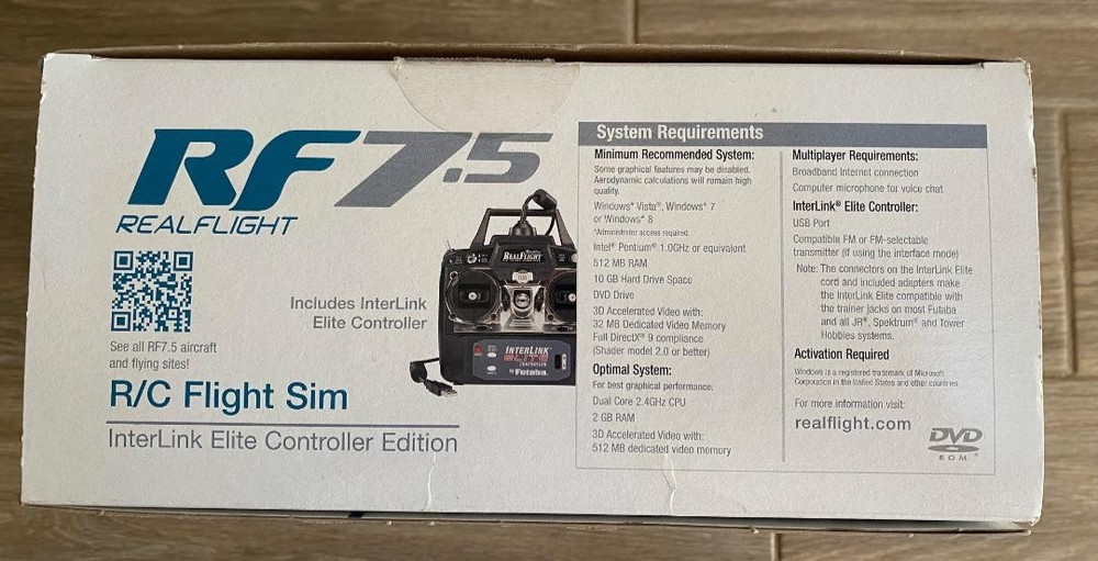 Real Flight 7.5 R/C Flight Simulator Interlink Elite Controller Edition
