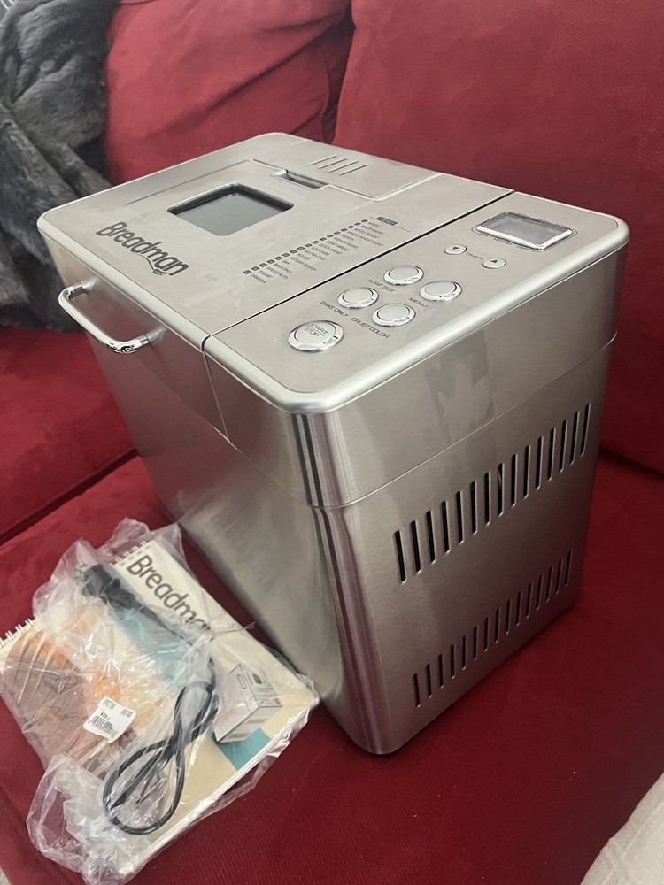 Breadman Professional BK1065SQ 2lb Bread Maker - Silver Chrome New Incomplete
